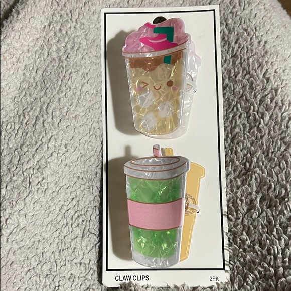 Other - Colorful Drink Claw Clips Set NWT